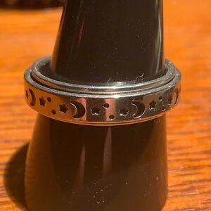 Unisex Celestial Themed Spinner Ring